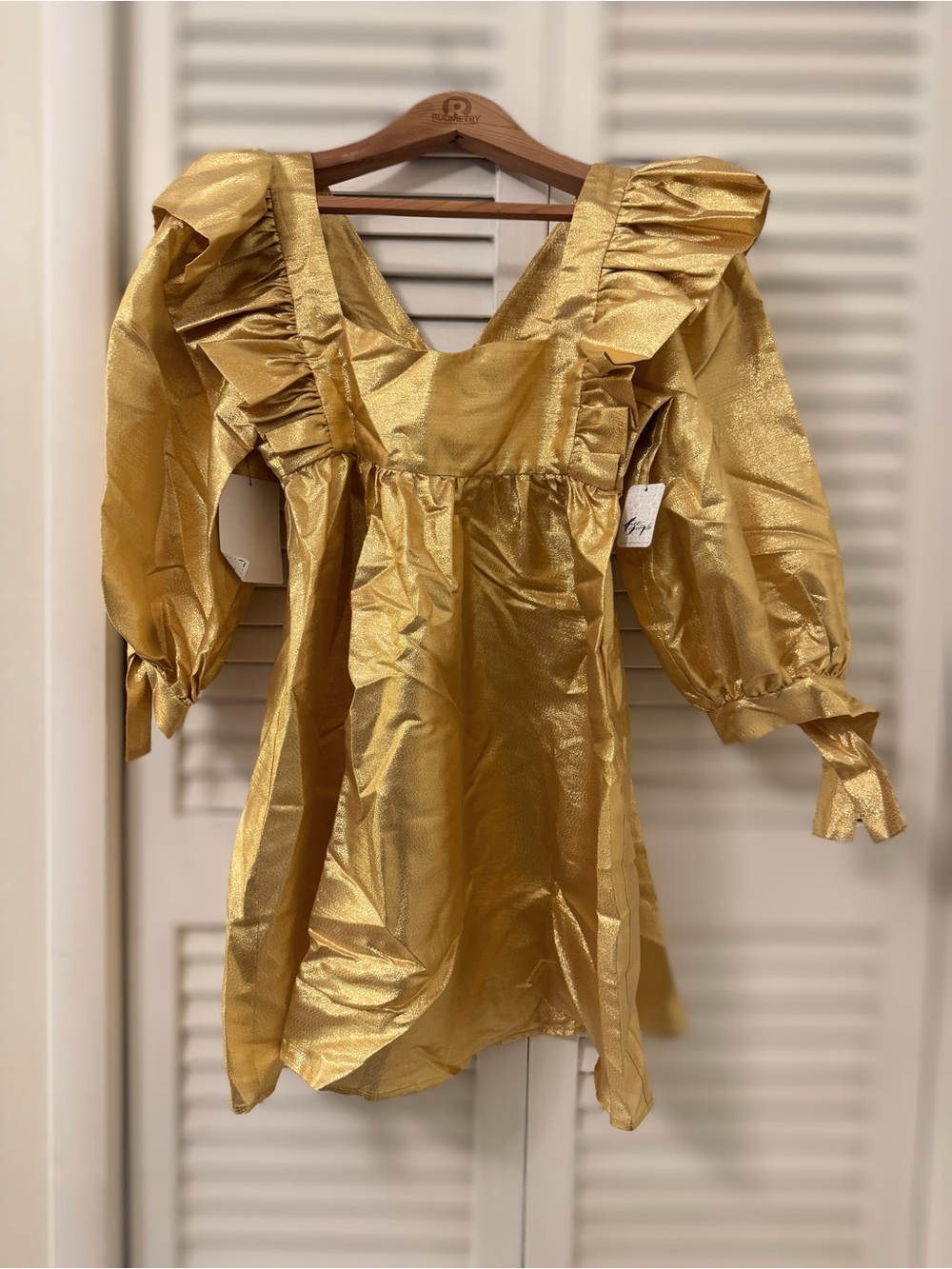 NWT Free People x Selva Negra Atomo Dress Azteca Gold Holiday Designer Collab M